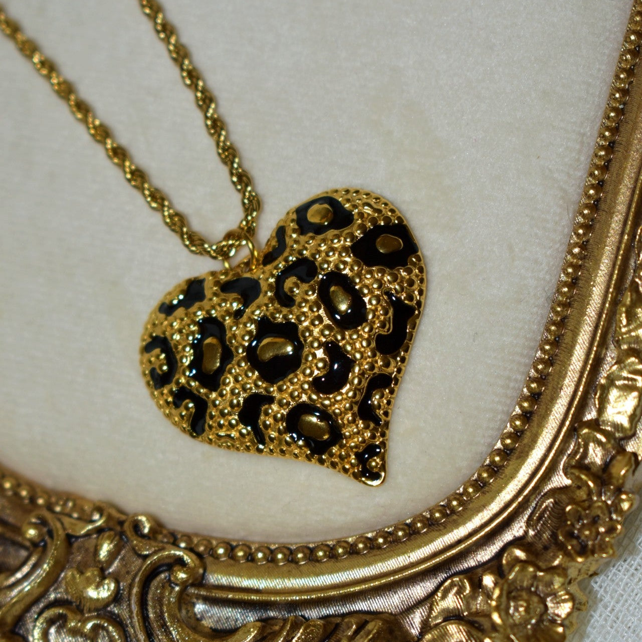 Leopard Heart Necklace